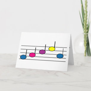 Musiknote farbig karte