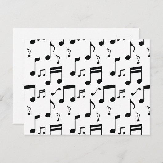 Musiknote Feiertagspostkarte (Vorne/Hinten)