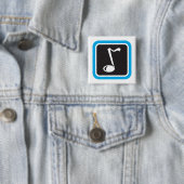 Musiknote Fett Minimalistisches musikalisches Symb Button (Beispiel)