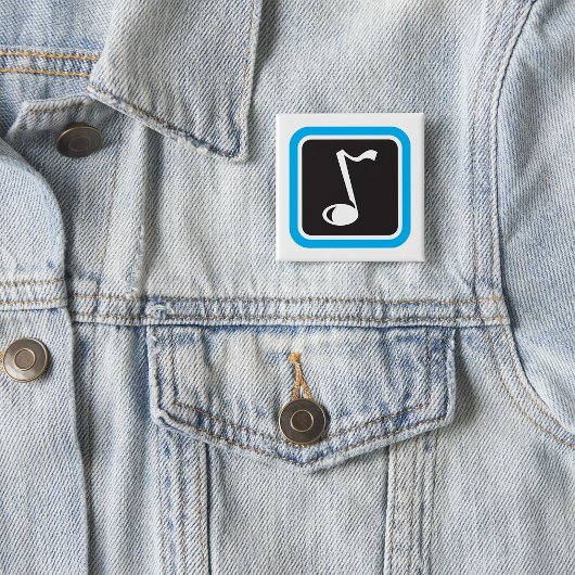 Musiknote Fett Minimalistisches musikalisches Symb Button
