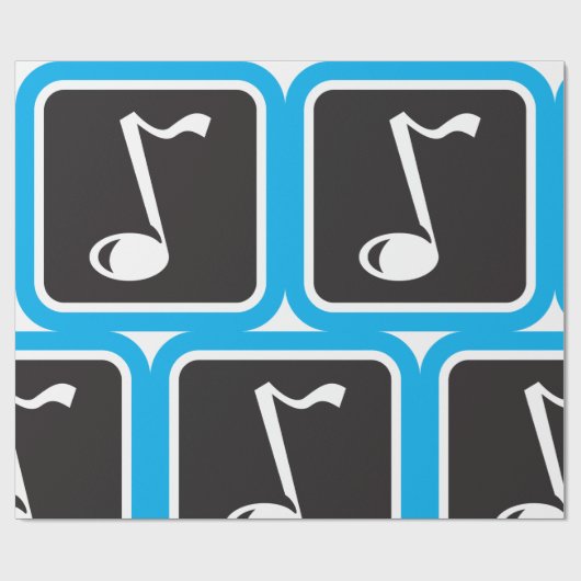 Musiknote Fett Minimalistisches musikalisches Symb Geschenkpapier (Flach)