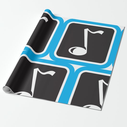 Musiknote Fett Minimalistisches musikalisches Symb Geschenkpapier (Ungerollt)
