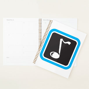 Musiknote Fett Minimalistisches musikalisches Symb Planer