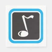 Musiknote Fett Minimalistisches musikalisches Symb Serviette (Vorderseite)