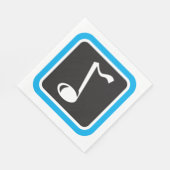 Musiknote Fett Minimalistisches musikalisches Symb Serviette (Ecke)