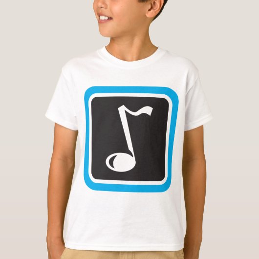 Musiknote Fett Minimalistisches musikalisches Symb T-Shirt (Vorderseite)