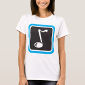 Musiknote Fett Minimalistisches musikalisches Symb T-Shirt (Vorderseite)