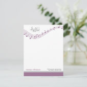 Musiknote für benutzerdefinierte flache Mitteilung Einladung (Stehend Vorderseite)