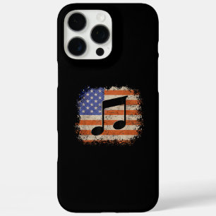 Musiknote für Männer Geschenk amerikanische Flagge iPhone 16 Pro Max Hülle