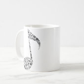 Musiknote für Sänger Kaffeetasse (Vorderseite Links)