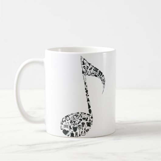 Musiknote für Sänger Kaffeetasse (Links)