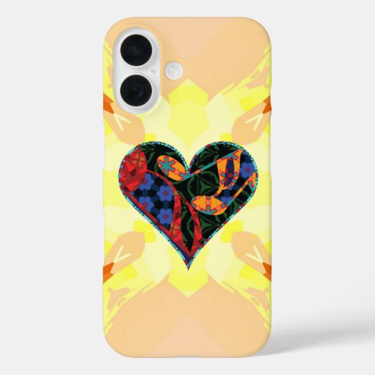 Musiknote Gemustertes Herz Case-Mate iPhone Hülle (Rückseite)