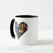 Musiknote Gemustertes Herz Tasse (Vorderseite Links)