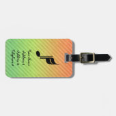 Musiknote Gepäckanhänger (Vorderseite horizontal)