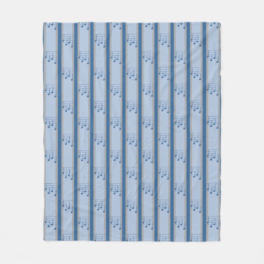 Musiknote gestreift fleecedecke (Vorderseite)