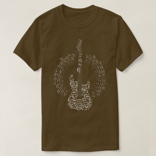 Musiknote Gitarre Cool Musical Design844 T-Shirt (Design vorne)