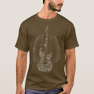 Musiknote Gitarre Cool Musical Design844 T-Shirt
