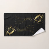 Musiknote Gold Kokopelli Handtücher (Handtuch)