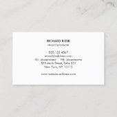 Musiknote Gold Sequin Musician Visitenkarte (Rückseite)