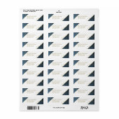 Musiknote Gold und Blaue Rücksendeadresse (Vorne)