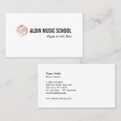 Musiknote Gold - Weiß Visitenkarte (Vorne/Hinten)