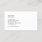 Musiknote Gold - Weiß Visitenkarte (Rückseite)