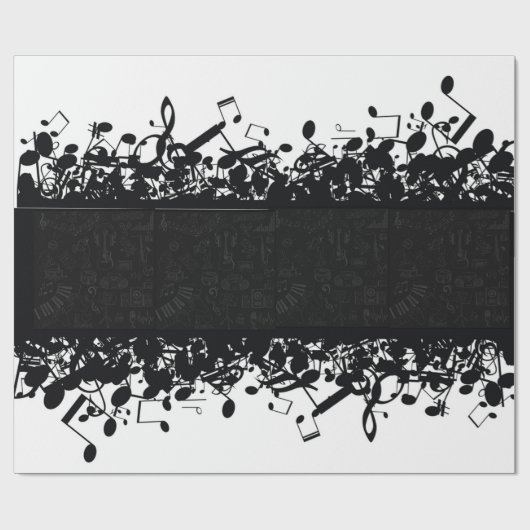 Musiknote Guitar Classic Geschenkpapier (Flach)