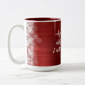 Musiknote Heartbeat mit Psalms Scripting Zweifarbige Tasse (Links)