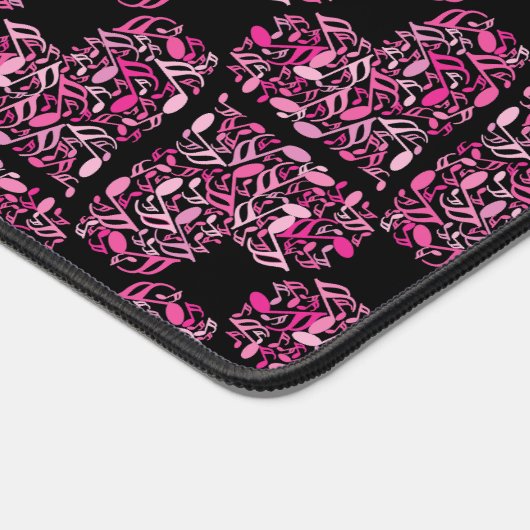 Musiknote Hearts Schreibtischunterlage (Ecke)