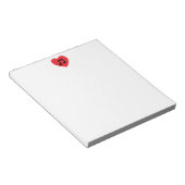 Musiknote-Herz-Editor Notizblock (angewinkelt)