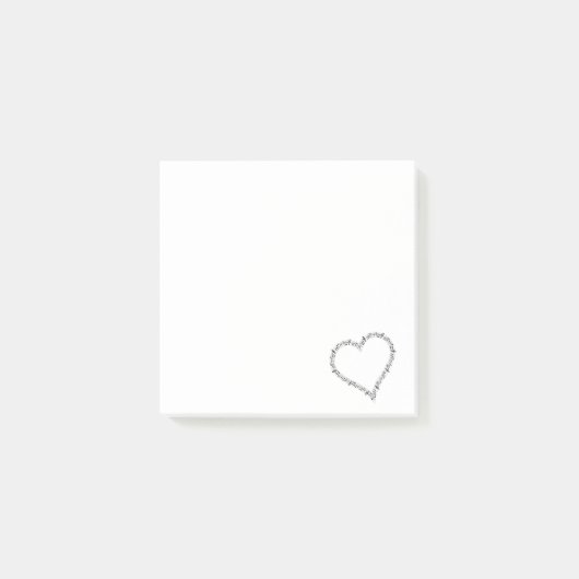 Musiknote - Herz-Post-it-Notizen Post-it Klebezettel (Vorderseite)