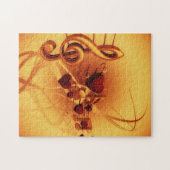 Musiknote Herz Puzzle (Horizontal)