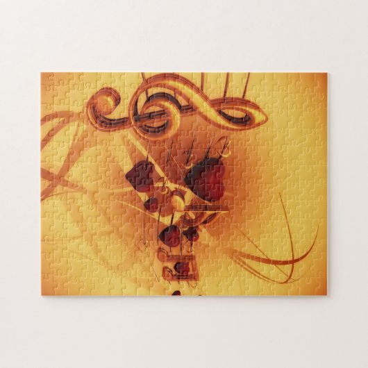 Musiknote Herz Puzzle (Horizontal)