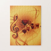 Musiknote Herz Puzzle (Vertikal)