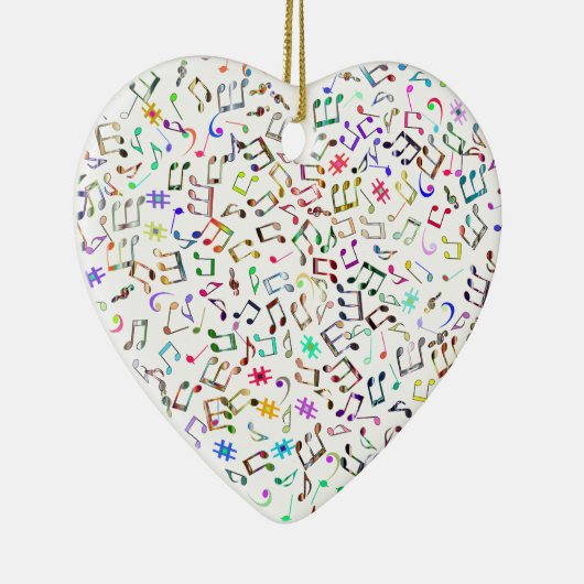 Musiknote Herzdekoration Keramik Ornament (Rechts)