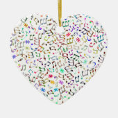 Musiknote Herzdekoration Keramik Ornament (Vorne)