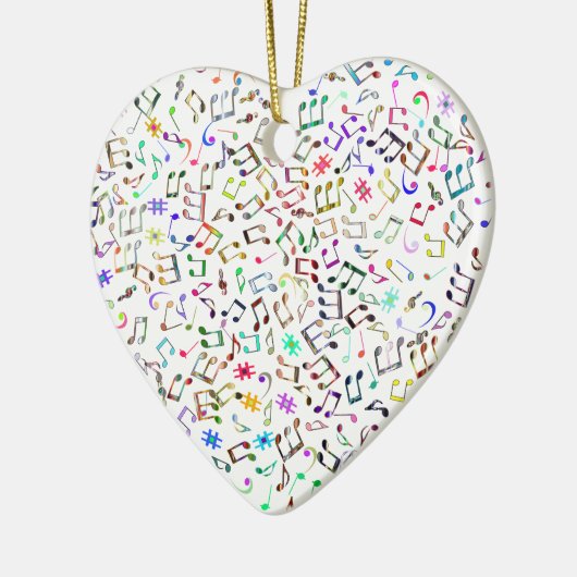 Musiknote Herzdekoration Keramik Ornament (Links)