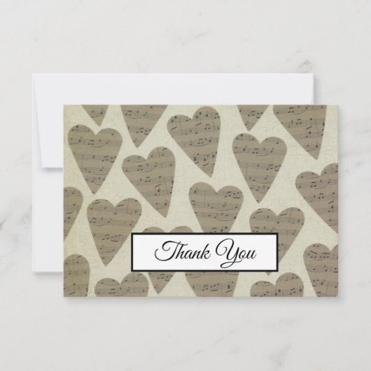 Musiknote Herzklassensemble Musiker Dankeskarte (Vorderseite)