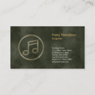Musiknote Icon Music Songwriter Business Card Visitenkarte