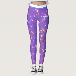 Musiknote (Ihr Name) auf Utra Violet Leggings