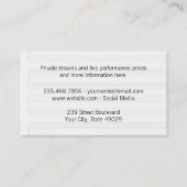 Musiknote III / Musikblatt Visitenkarte (Rückseite)