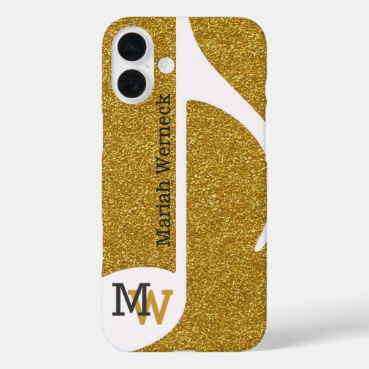 Musiknote Imitate golden Case-Mate iPhone Hülle (Rückseite)