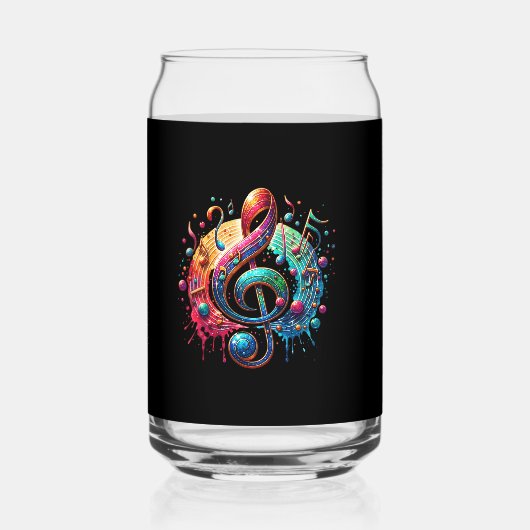 Musiknote in einem Außergewöhnlichem Design Dosenglas (Rückseite)