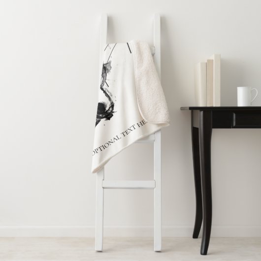 Musiknote in Schwarzweiß Sherpadecke (Beispiel)