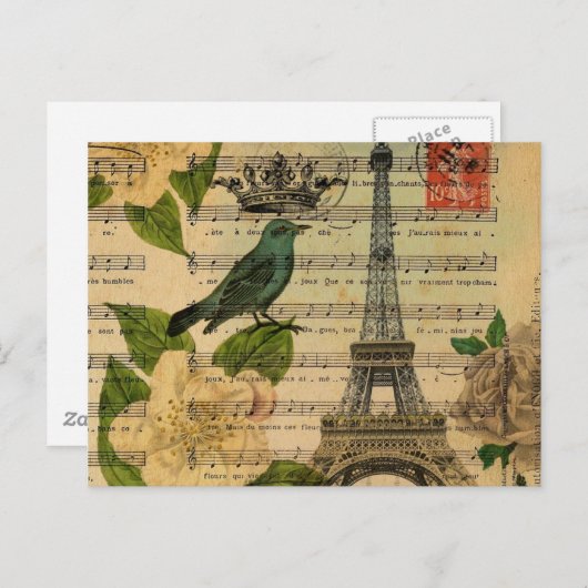 Musiknote Kamelien-Eichelturm Postkarte (Vorne/Hinten)