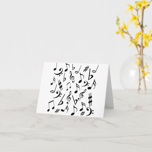Musiknote Karte (Gelbe Blume)