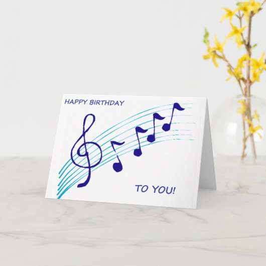 Musiknote-Karte Karte (Gelbe Blume)