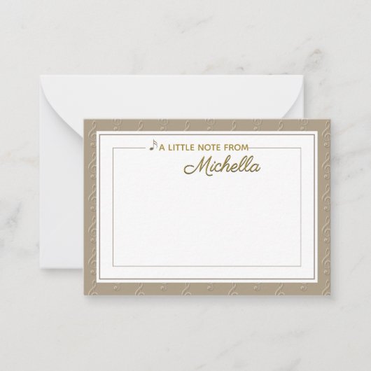 Musiknote-Karte mit impliziertem Treble Clef Mitteilungskarte (Vorderseite)