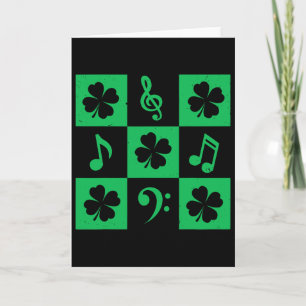 Musiknote Kleeblatt St. Patricks Day Musiker Musik Karte