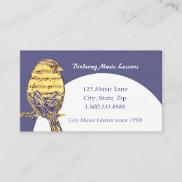 Musiknote-Lektionen Bird Custom Business Card Visitenkarte